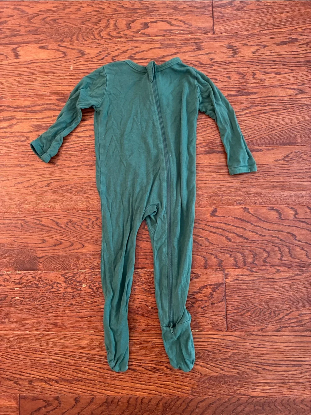 Kyte BABY Green Footed One-Piece Zippered Jumpsuit